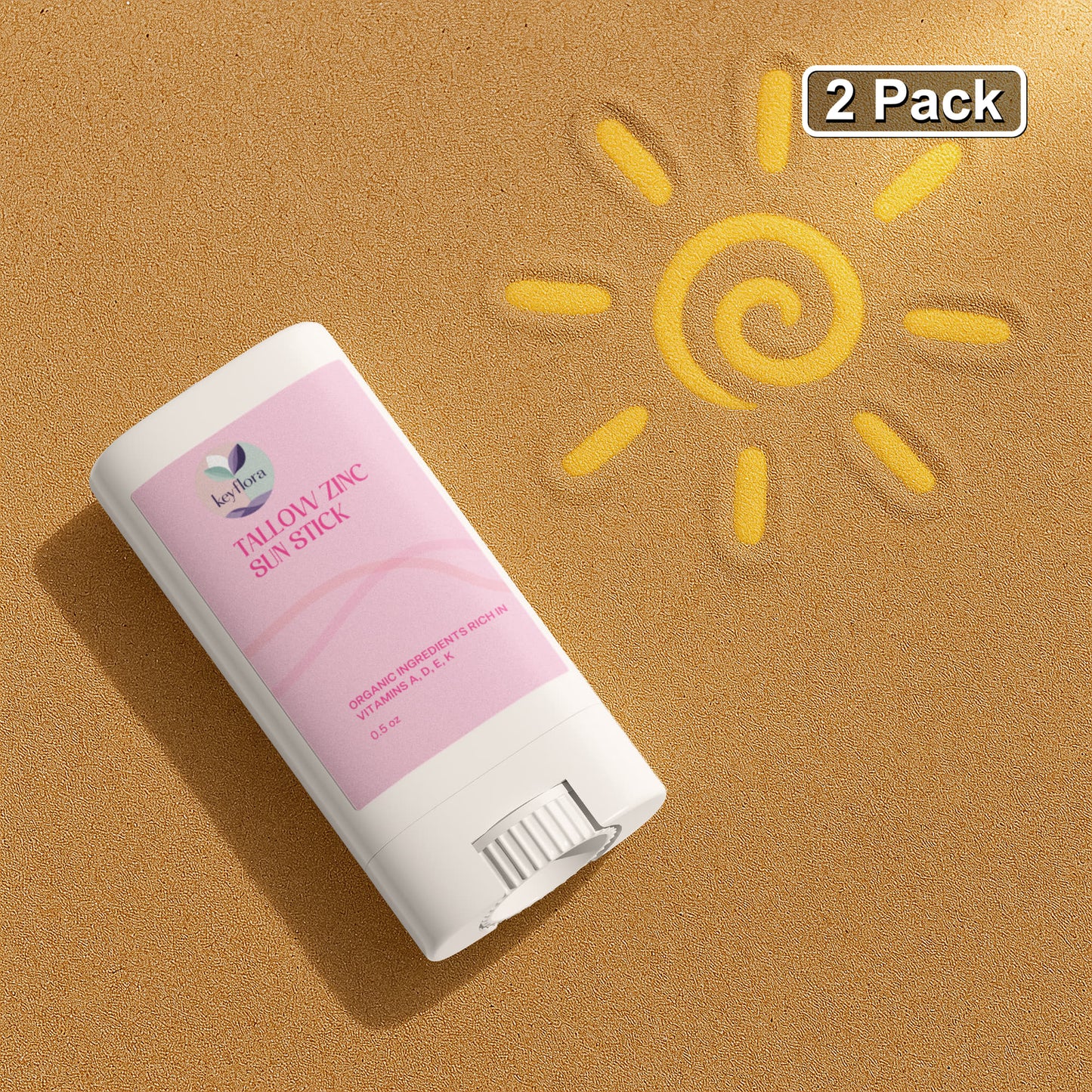 2 Pack Tallow Zinc Sun Stick