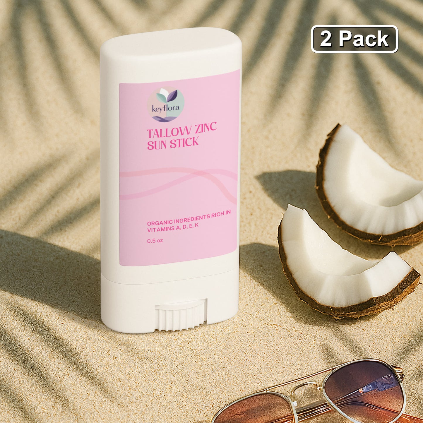 2 Pack Tallow Zinc Sun Stick