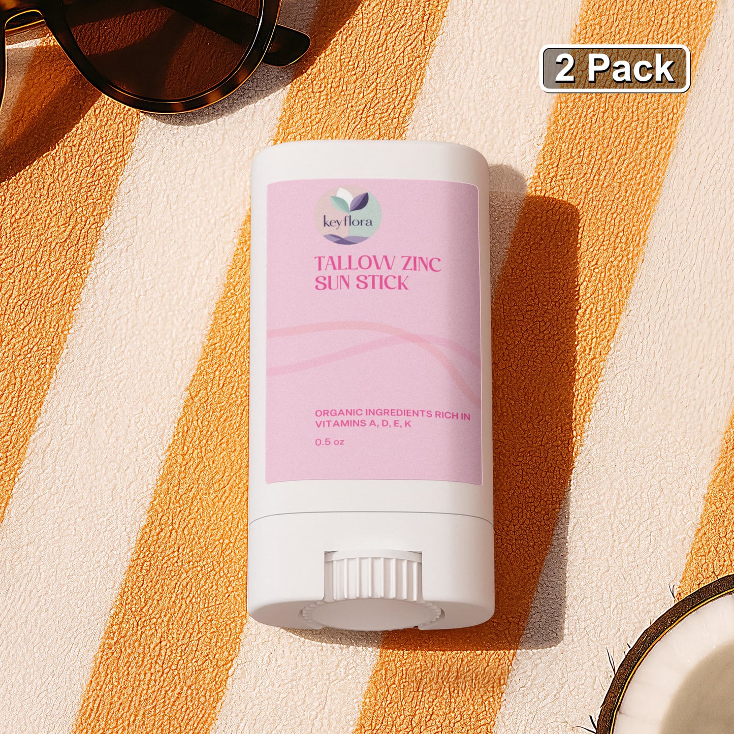 2 Pack Tallow Zinc Sun Stick