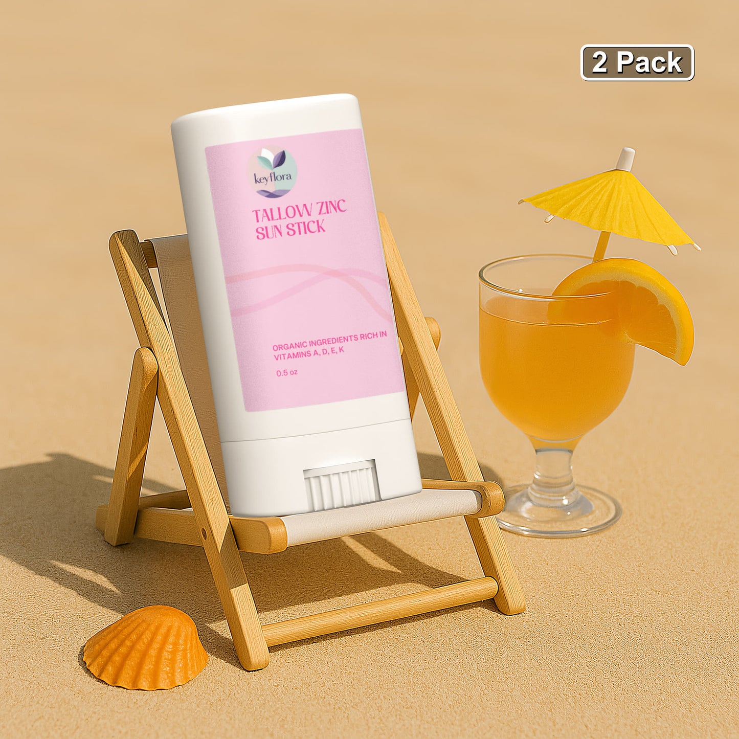2 Pack Tallow Zinc Sun Stick