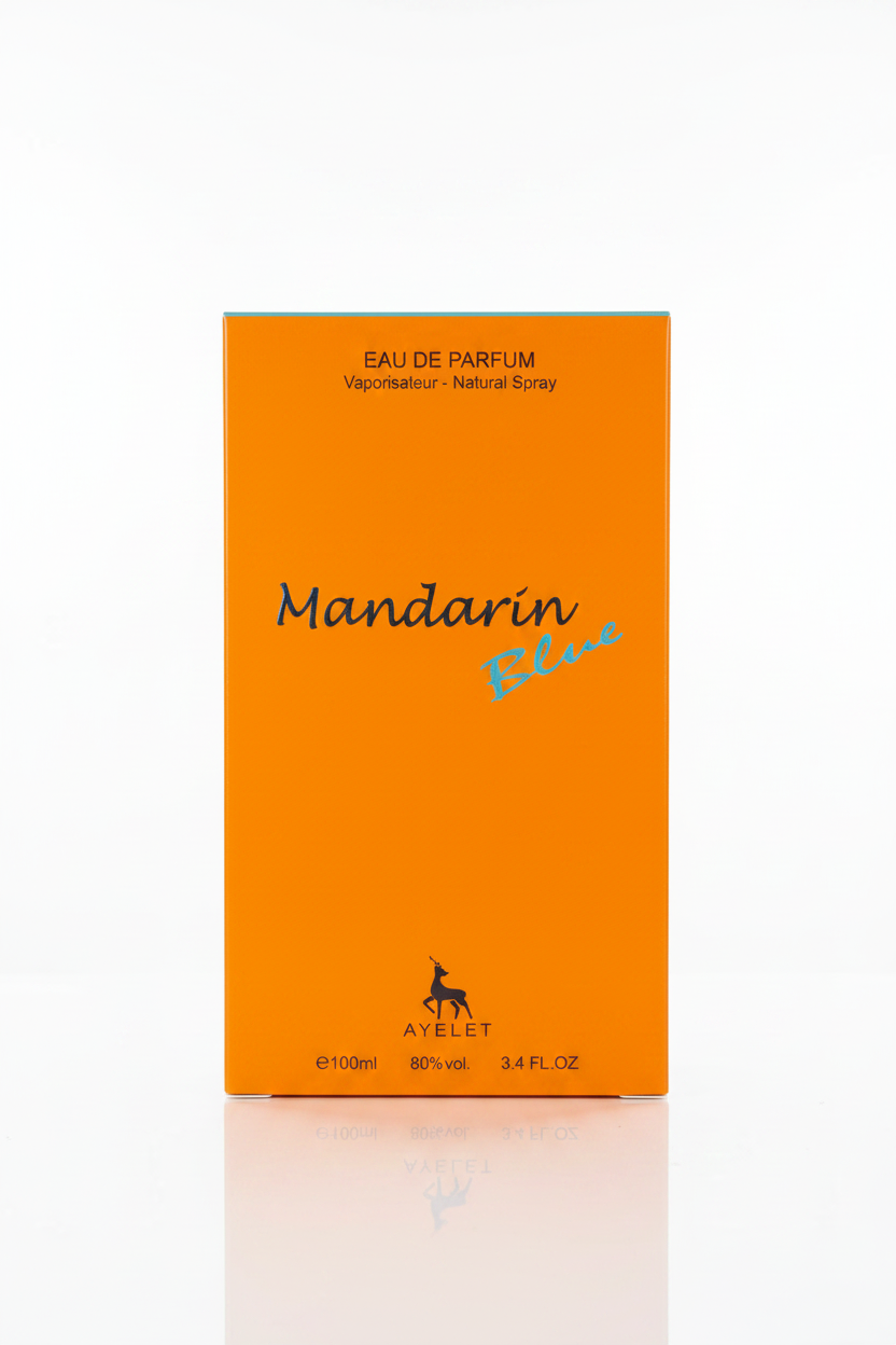 Mandarin Blue - White background studio