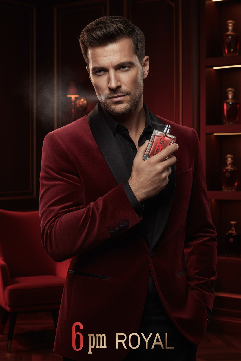 6PM Royal - Lifestyle man applying cologne