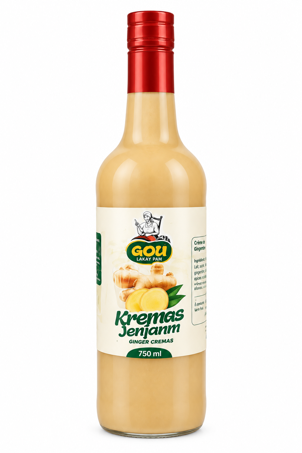 Kremas Jenjanm bottle, front view on white background