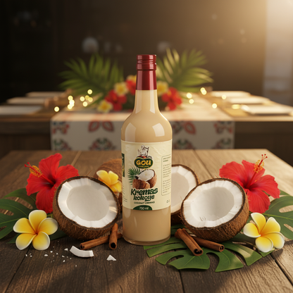 Kremas Kokoye lifestyle with coconut and flowers
